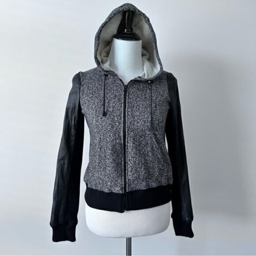 Danier Leather Sleeve Hoodie (c)